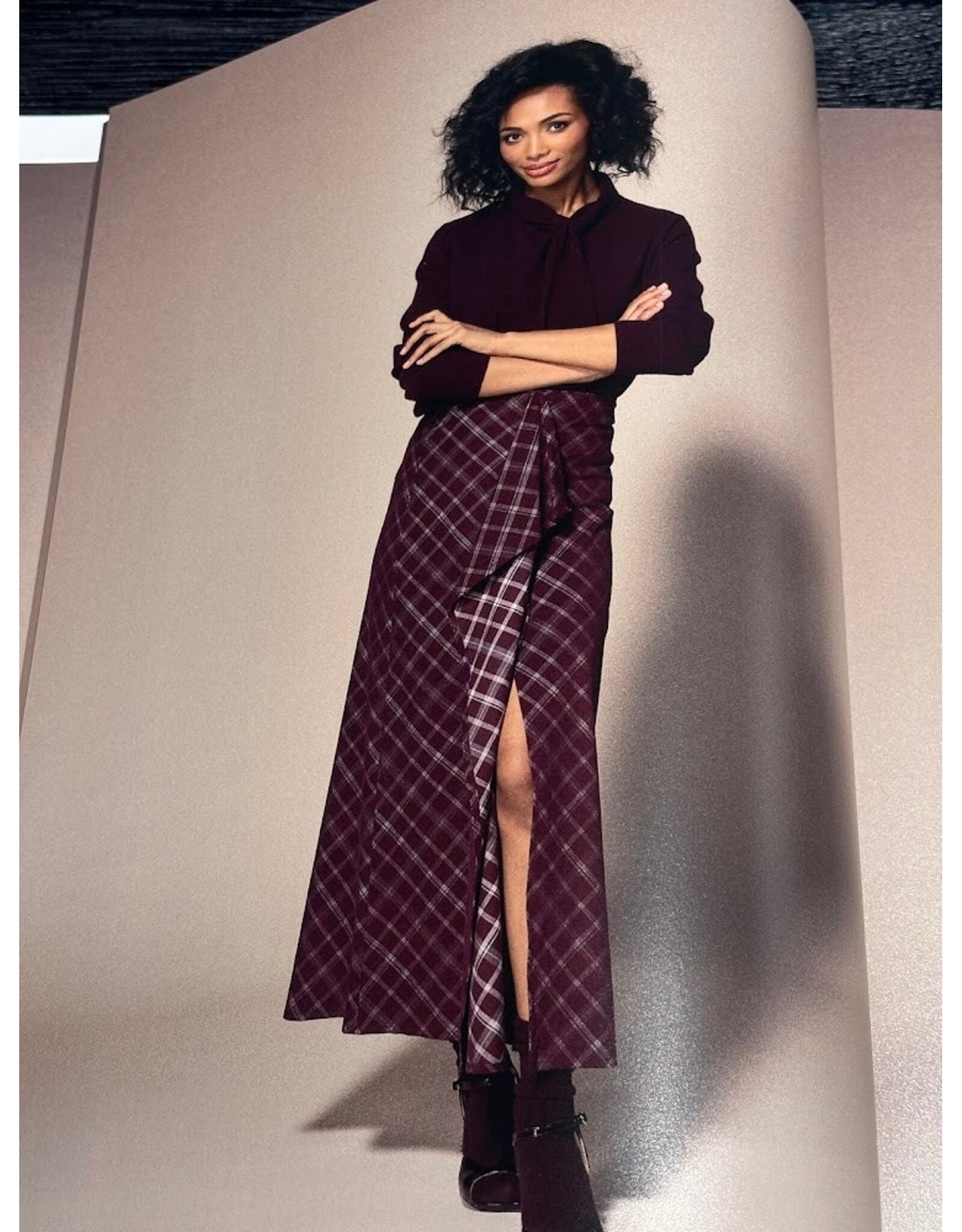 LALOTTI AMIRA SKIRT PLUME CHECKS