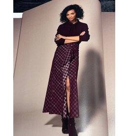 LALOTTI AMIRA SKIRT PLUME CHECKS