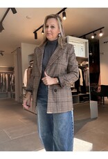 JANICE MARTIN BLAZER BIG CHECK BROWN