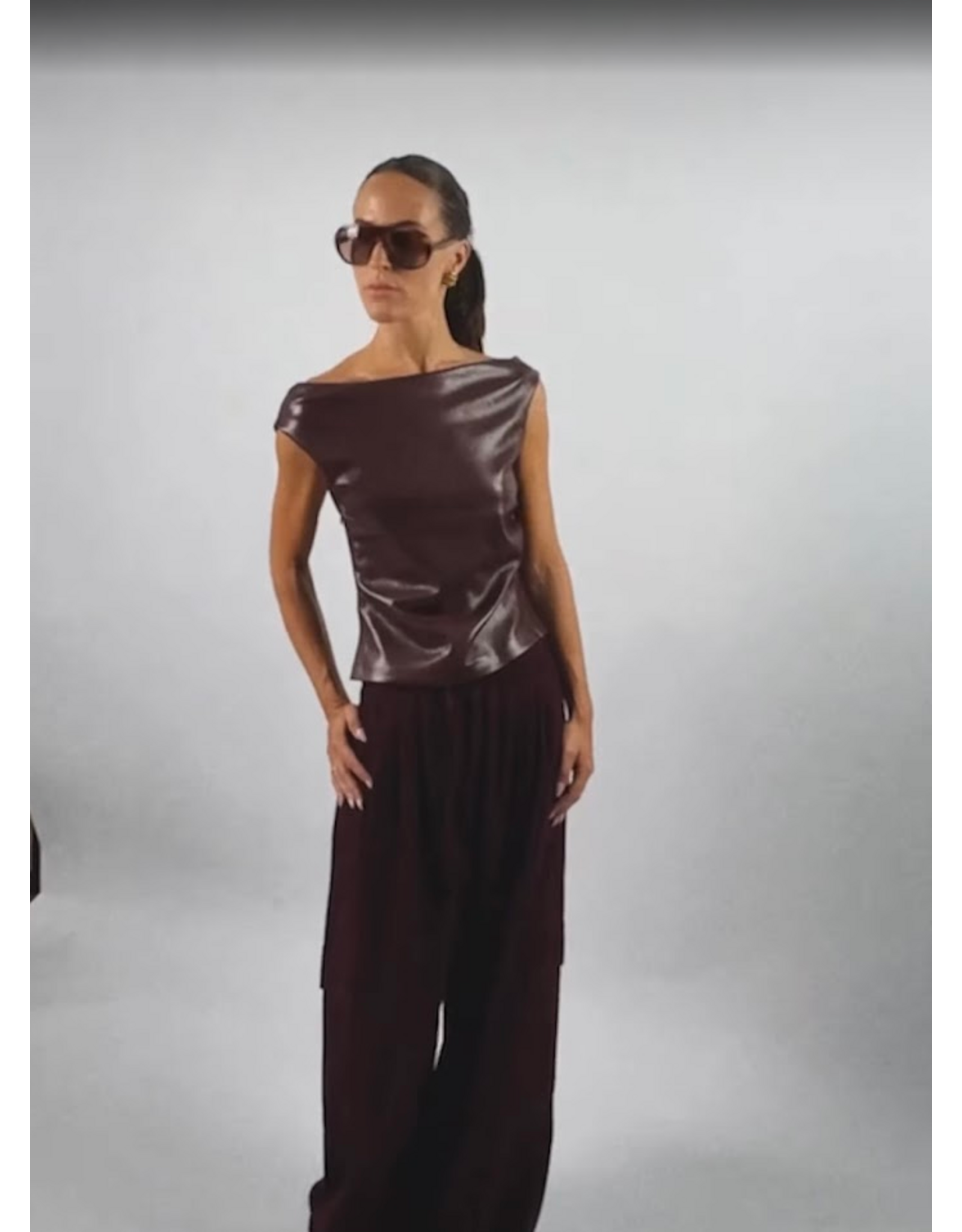 AMANDINE OFFICIAL TW26CHLOE01 TOP BORDEAUX