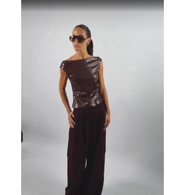 AMANDINE OFFICIAL TW26CHLOE01 TOP BORDEAUX