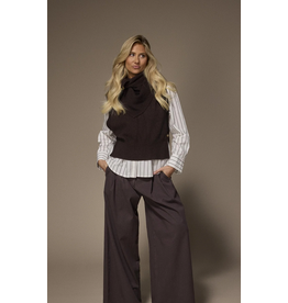 LALOTTI TINI TRIANGLE SCARF DARK BROWN