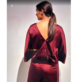 JUST EVE BLOUSE ETI LUNAR BURGUNDY