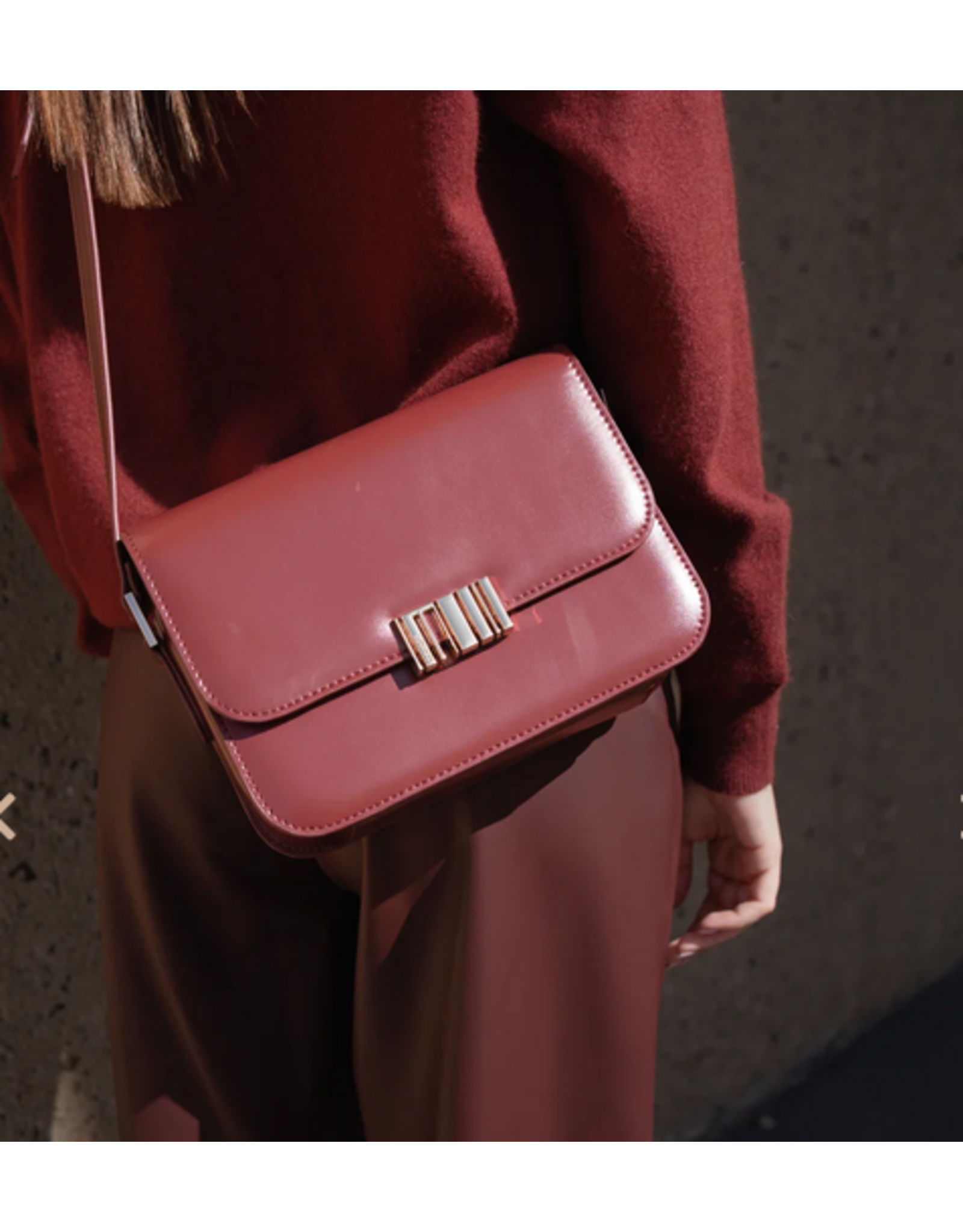 MARCH23 SI-BAG PAULA LEATHER RUST LEATHER ONE