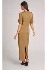 MARCH23 DRESS CAPRI SANDED SATIN OLIVE