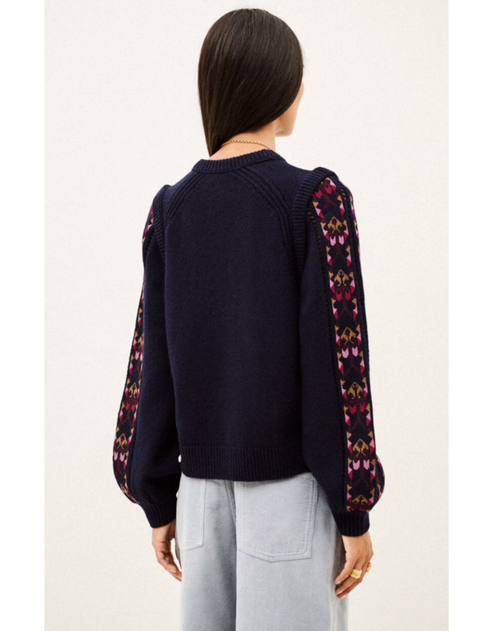 BA&SH PULL ELDA ENCRE LONG SLEEVES KNIT