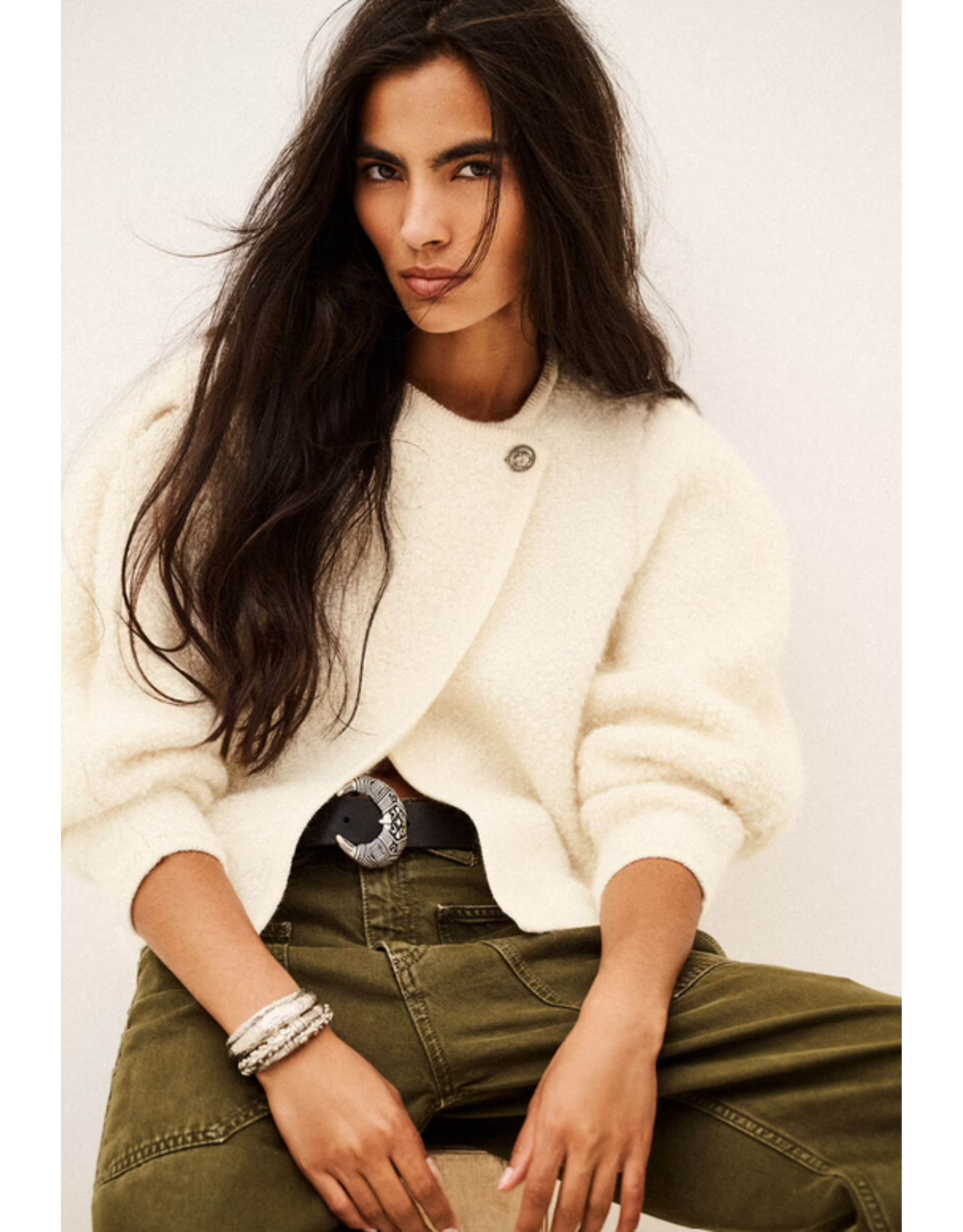 BA&SH CARDIGAN FIDA ECRU