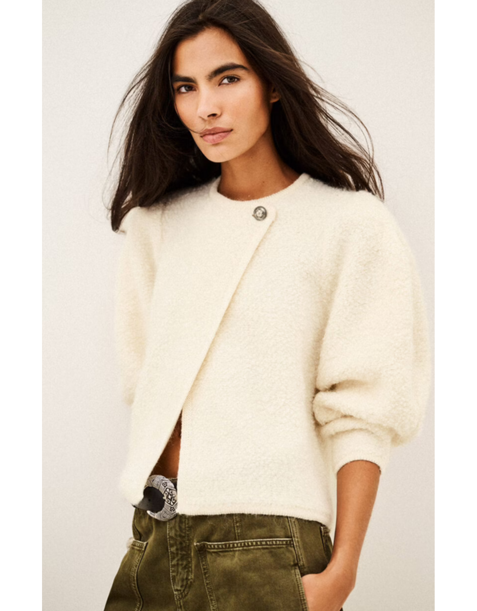 BA&SH CARDIGAN FIDA ECRU