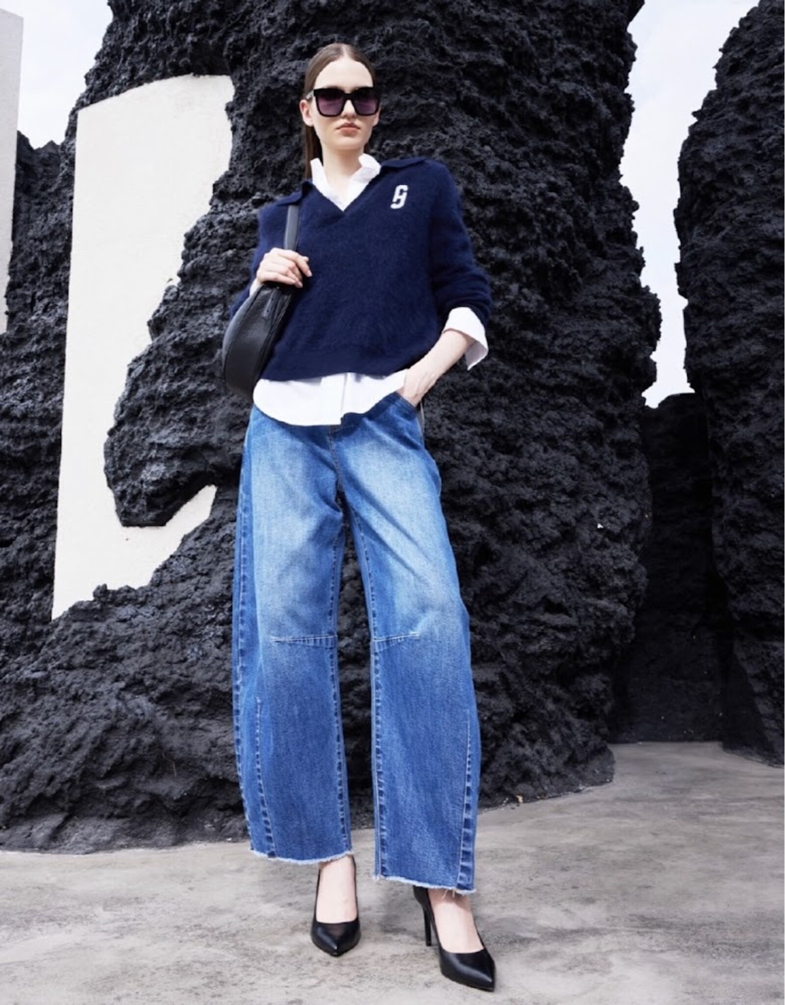 JANICE RESORT BLUE POLO HALS DAMES TRUI MERINO WOL CASHMERE