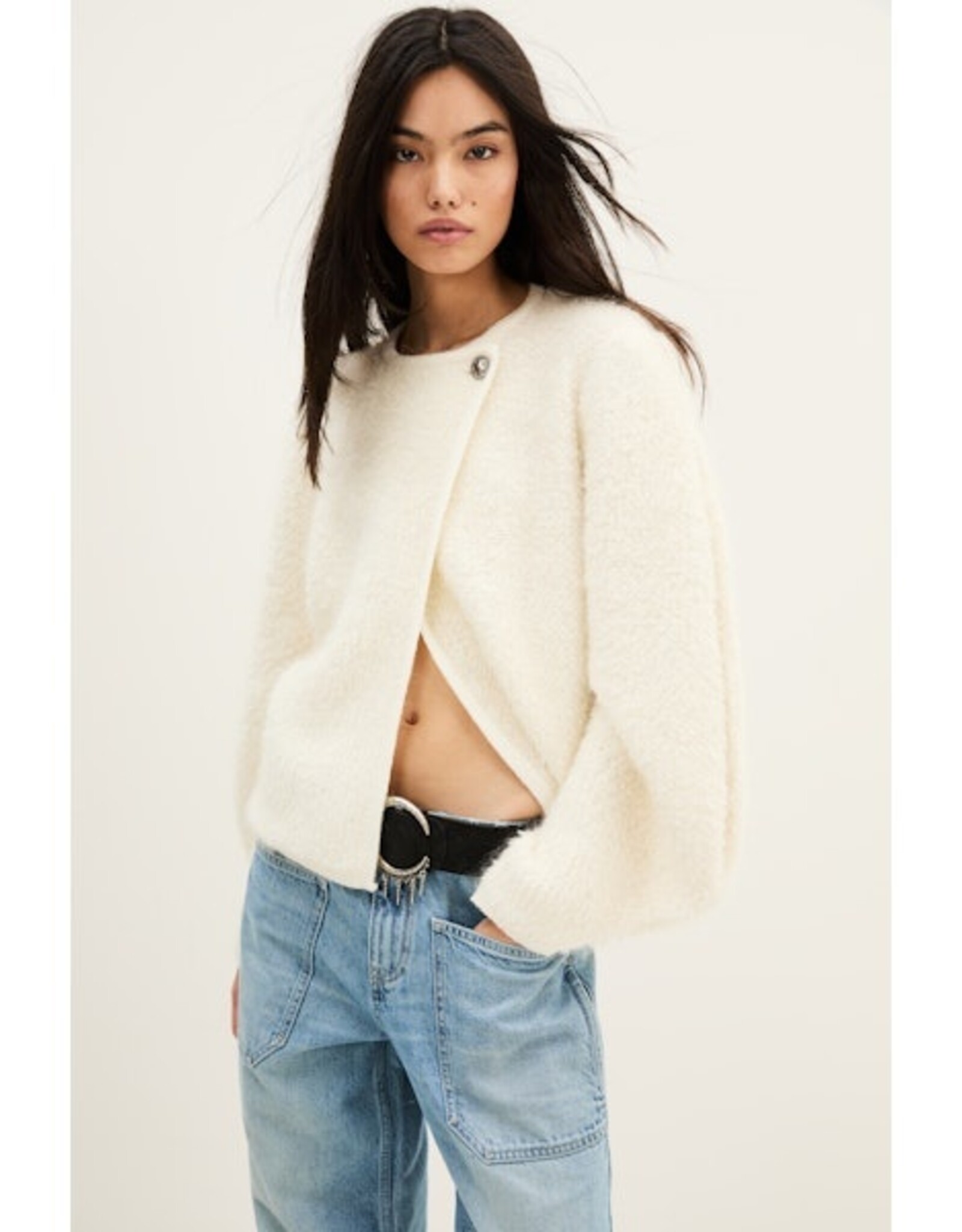 BA&SH CARDIGAN FIDA ECRU