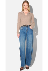 JANICE BARREL JEANS DAMES STRETCH MID RISE BAXTER BLAUW