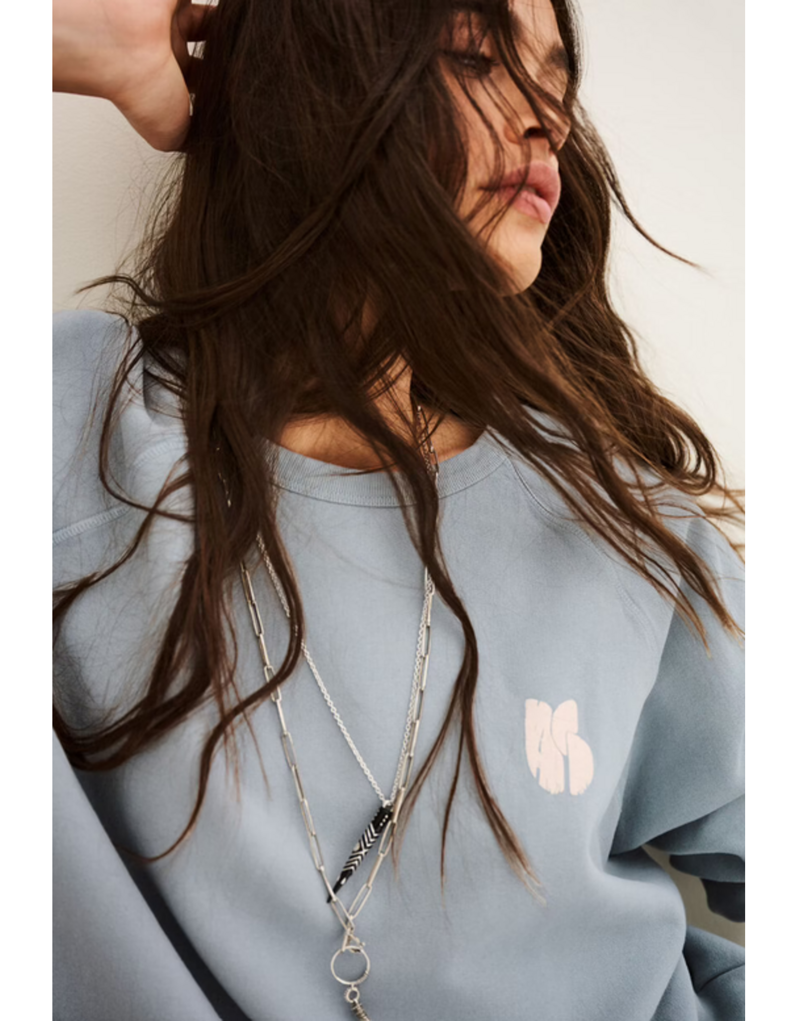 BA&SH SWEATSHIRT SWING BLEUGLACIER