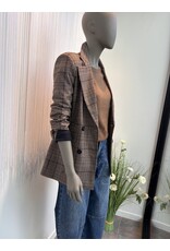 JANICE MARTIN BLAZER BIG CHECK BROWN