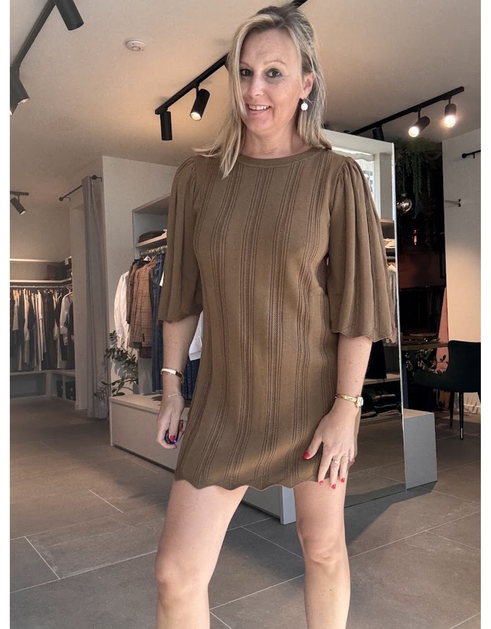 BA&SH ROBE SELINE CHAMOIS