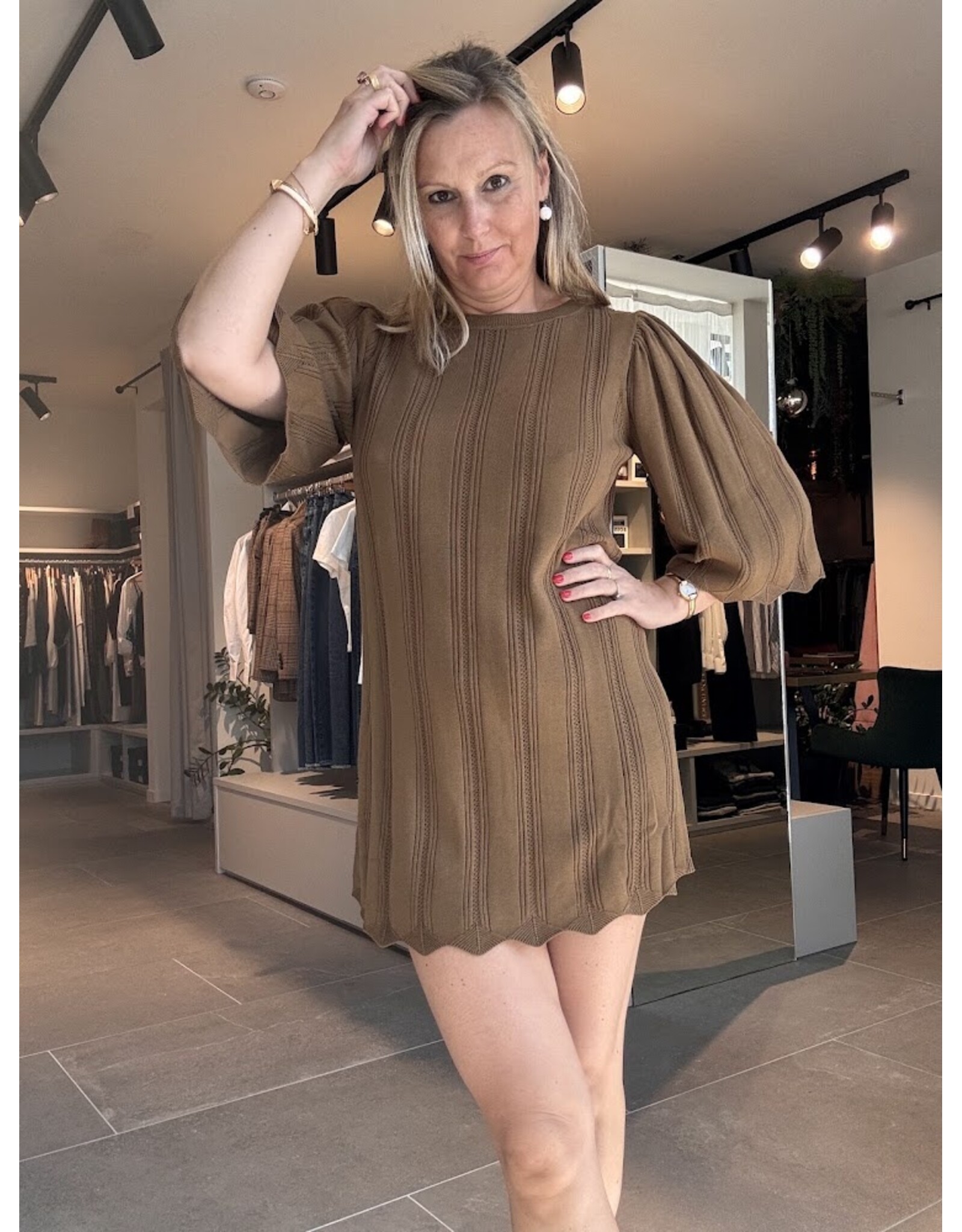 BA&SH ROBE SELINE CHAMOIS