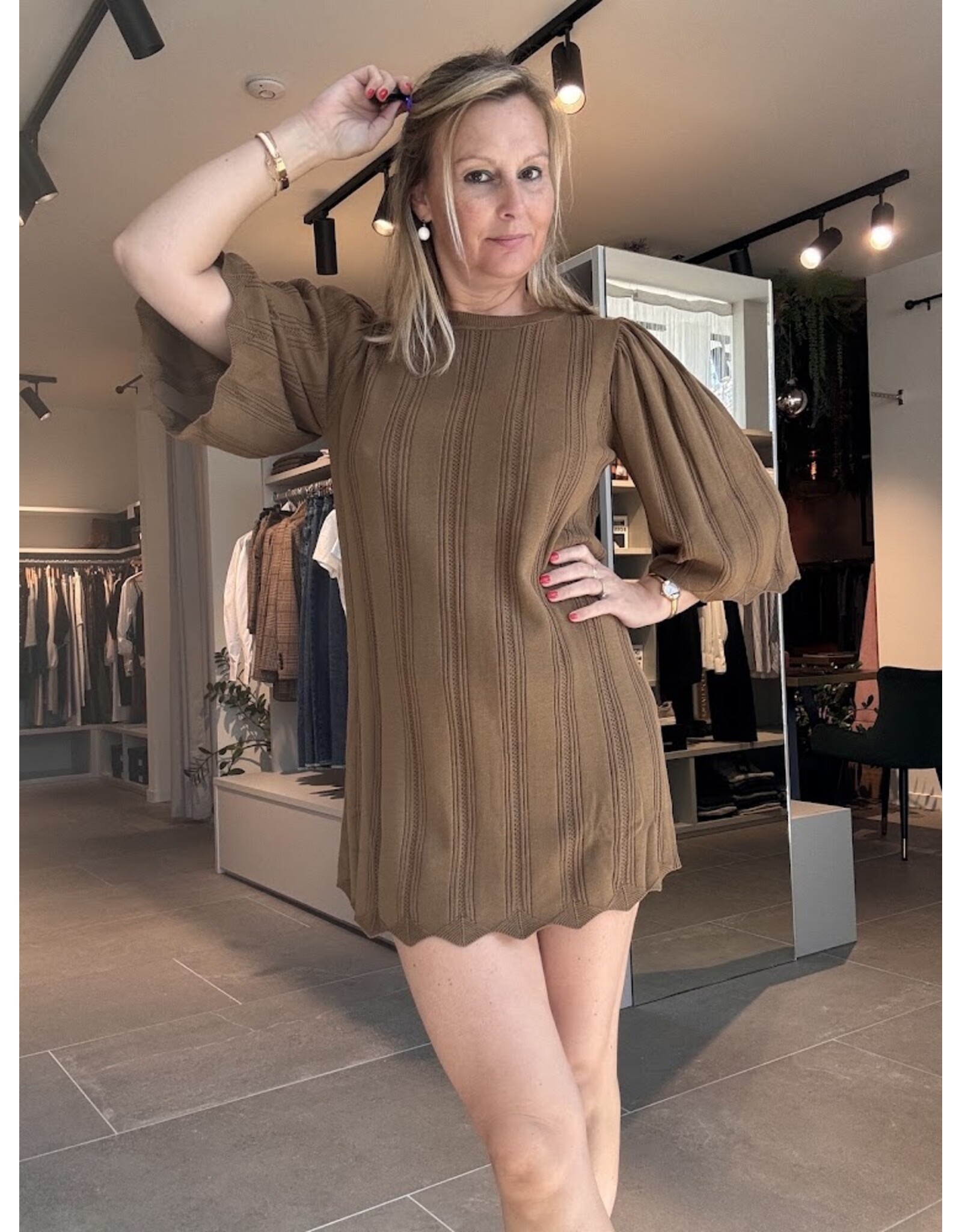 BA&SH ROBE SELINE CHAMOIS