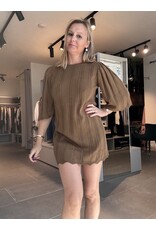 BA&SH ROBE SELINE CHAMOIS