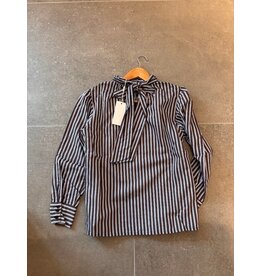 LALOTTI ODA BLOUSE BROWN/BLUE STRIPE