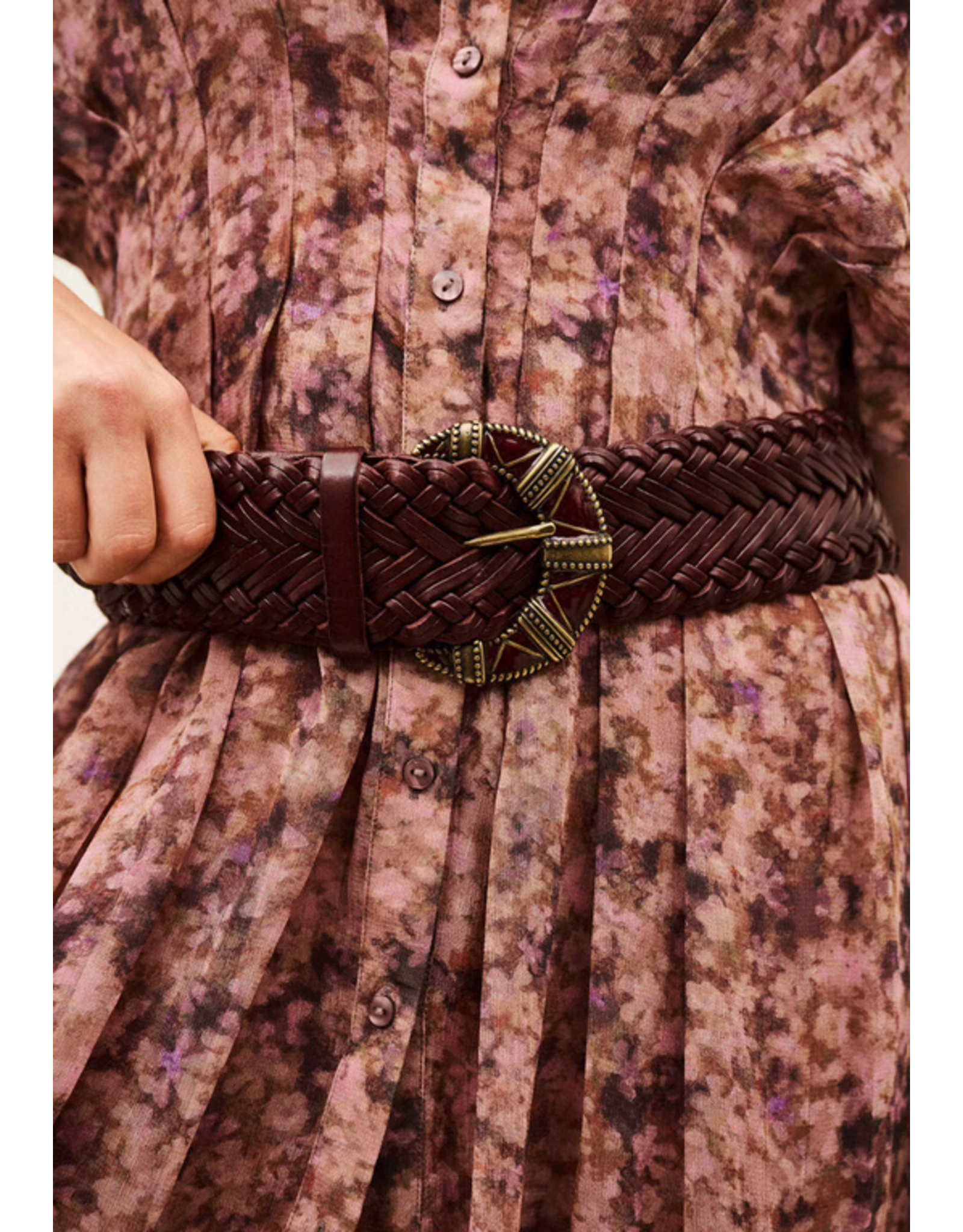 BA&SH CEINTURE BYRON BORDEAUX