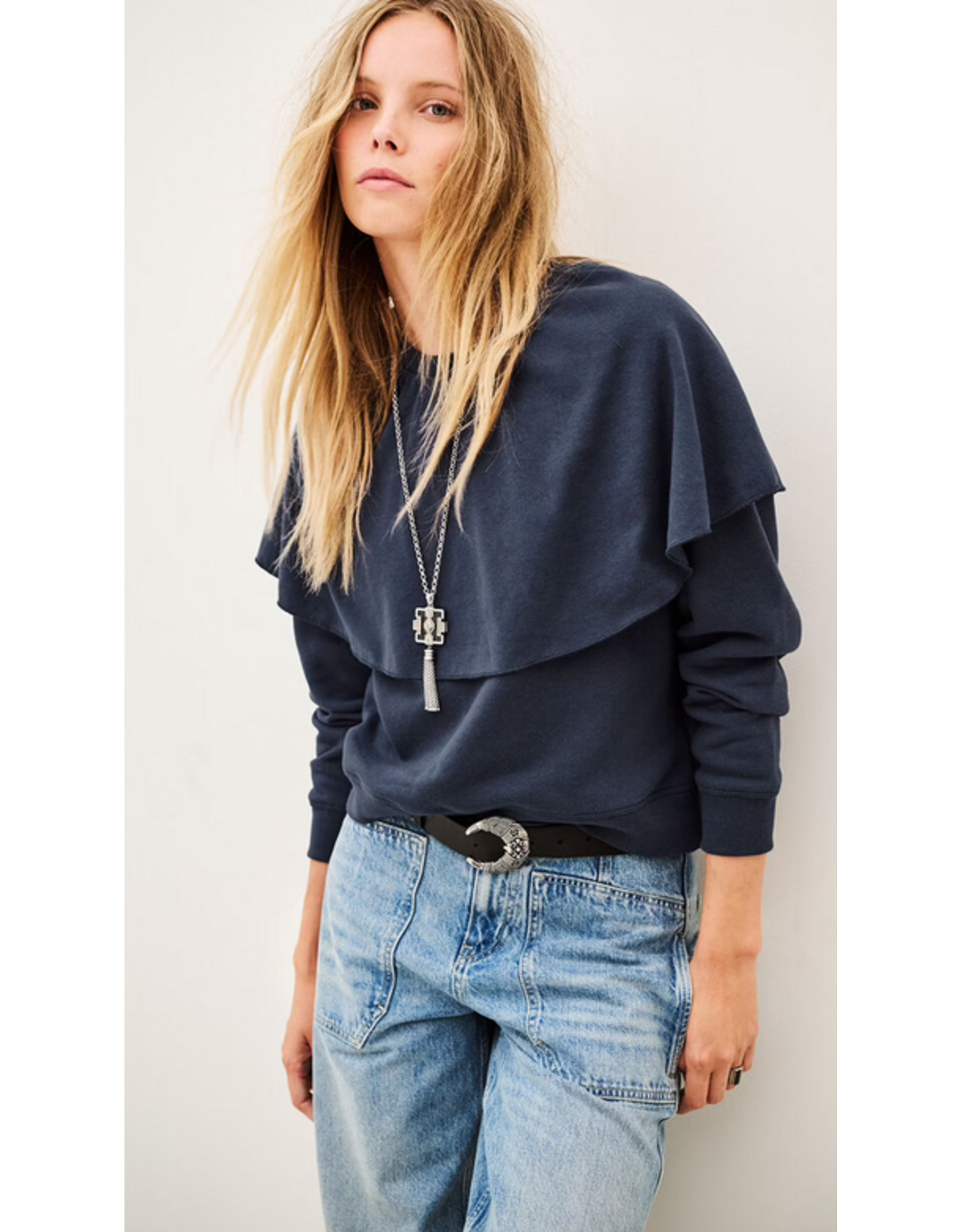 BA&SH SWEATSHIRT DEHINA ENCRE