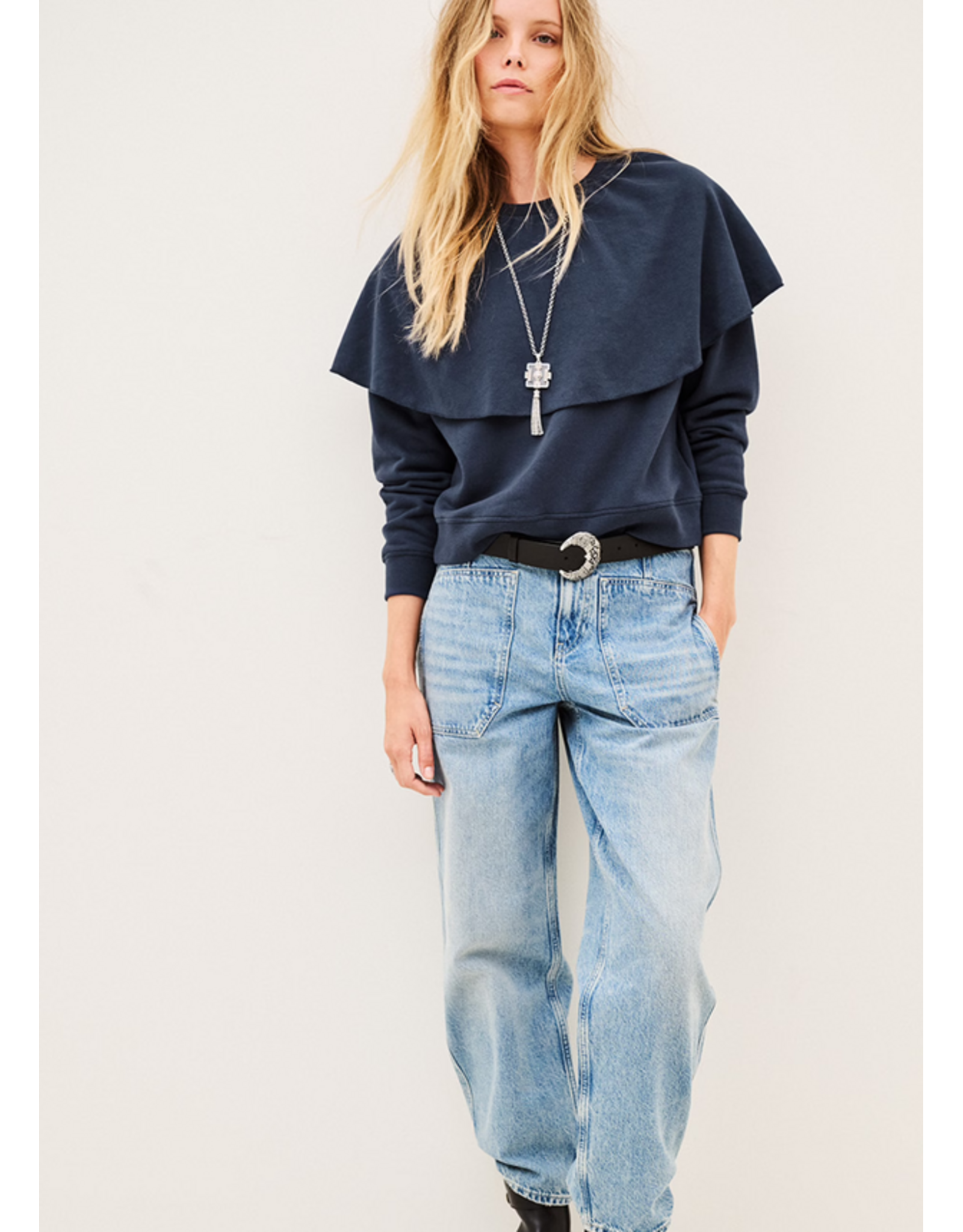 BA&SH SWEATSHIRT DEHINA ENCRE