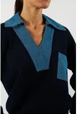 AMANDINE OFFICIAL KW26GIGI02 PULL NAVY