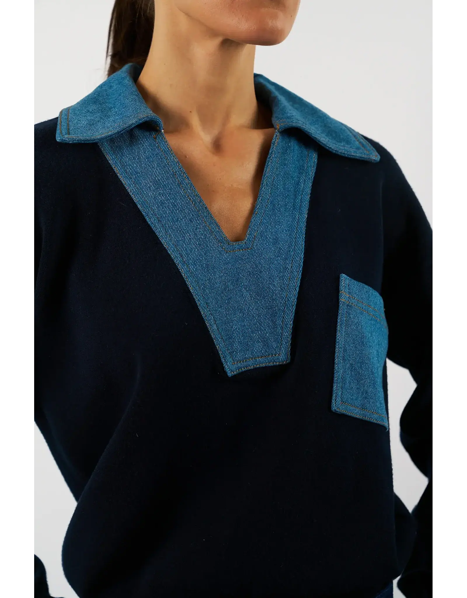 AMANDINE OFFICIAL KW26GIGI02 PULL NAVY