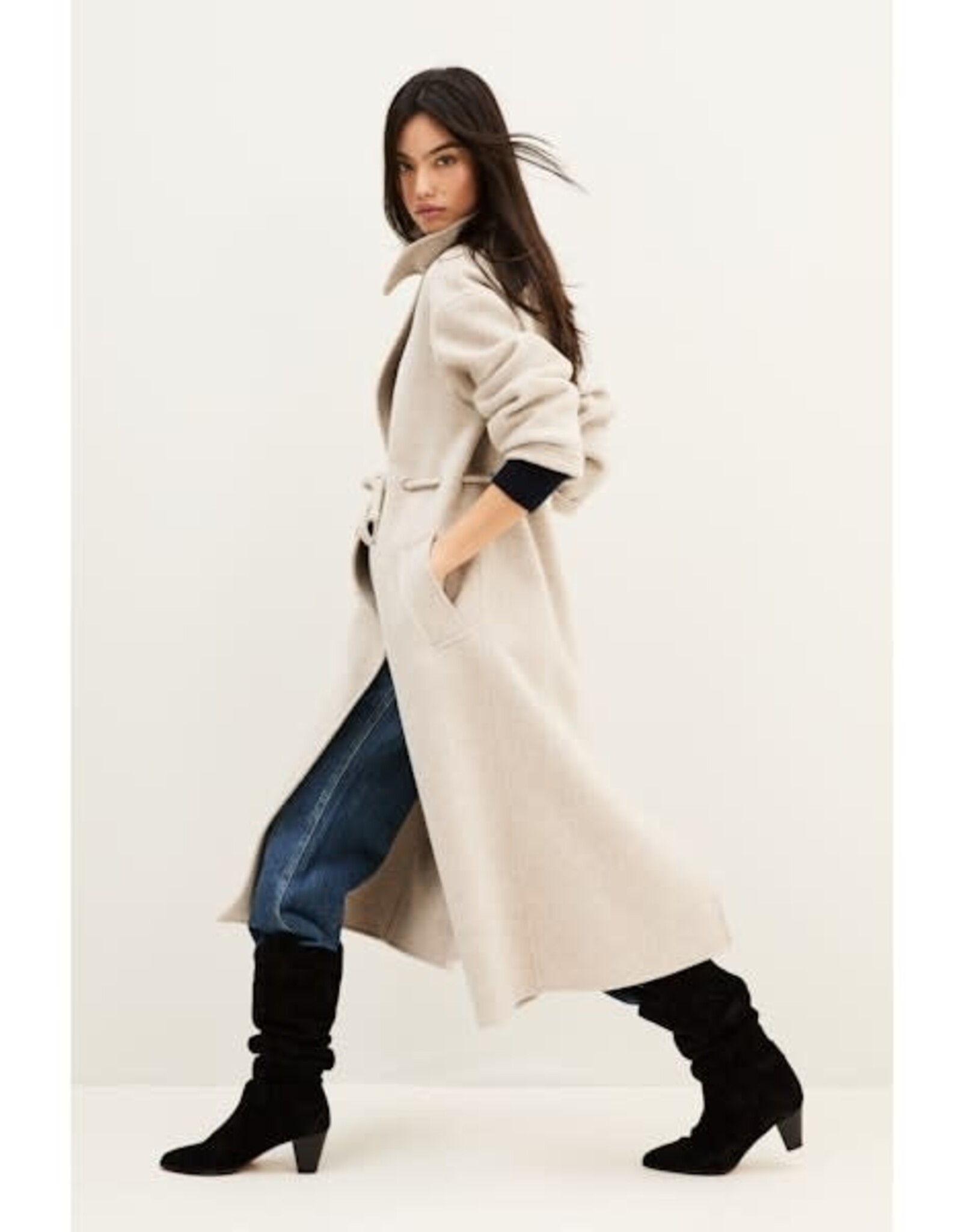 BA&SH MANTEAU KATE GREIGE