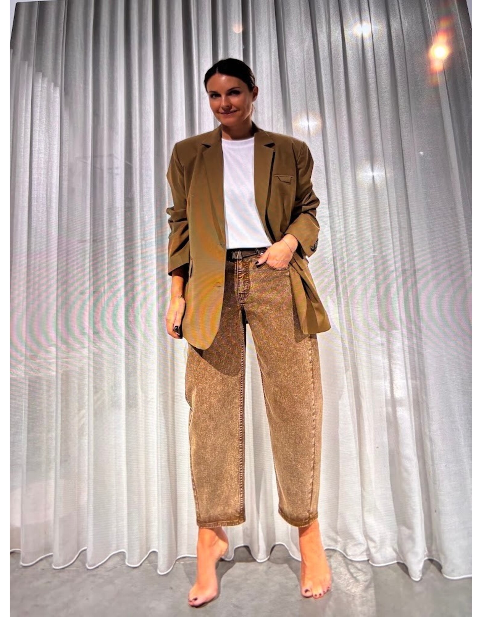 MARCH23 BLAZER NAPLES COOLWOOL OLIVE