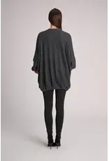 MARCH23 CARDIGAN ARRAN WOOLBLEND DARK GREY