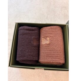 MARCH23 SOCKS ZAIRA 2PACK BRANDY/CHOCOLAT
