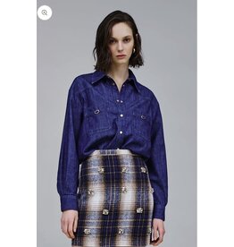 NENETTE 42BB-SIRIO DENIM CAMICIA LAVAGGIO BLU SCURO