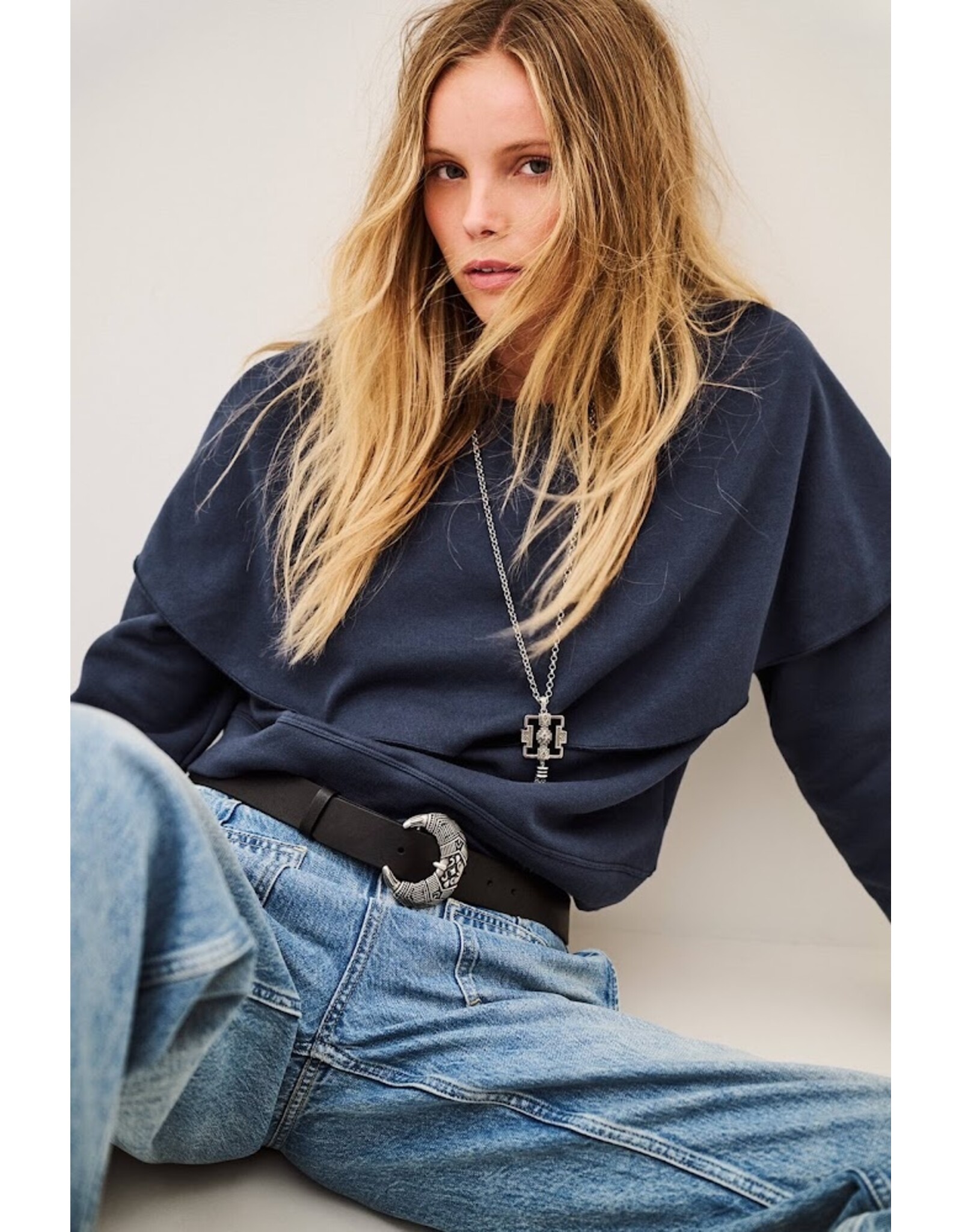 BA&SH SWEATSHIRT DEHINA ENCRE