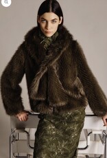 NENETTE 42BB-PALERMO CAPOSPALLA CONFEZIONE ECOPELLICCIA VERDE MILITARE