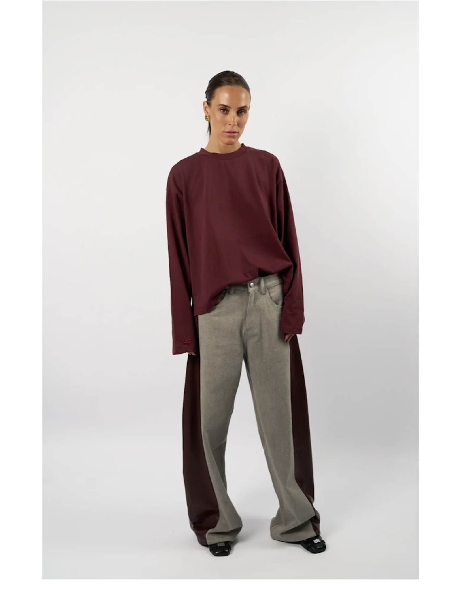 AMANDINE OFFICIAL TW26ULLA01 T-SHIRT BORDEAUX