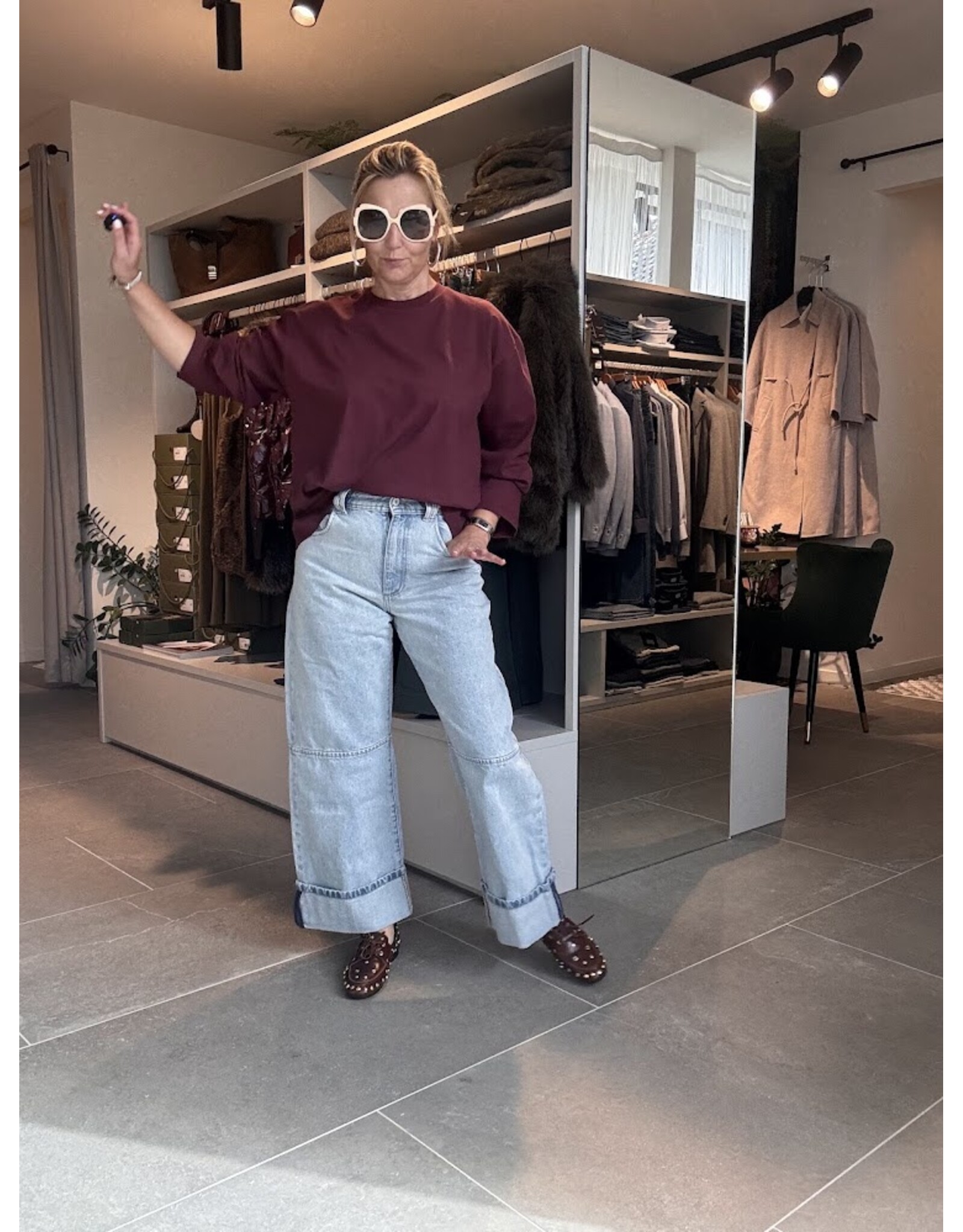 AMANDINE OFFICIAL TW26ULLA01 T-SHIRT BORDEAUX
