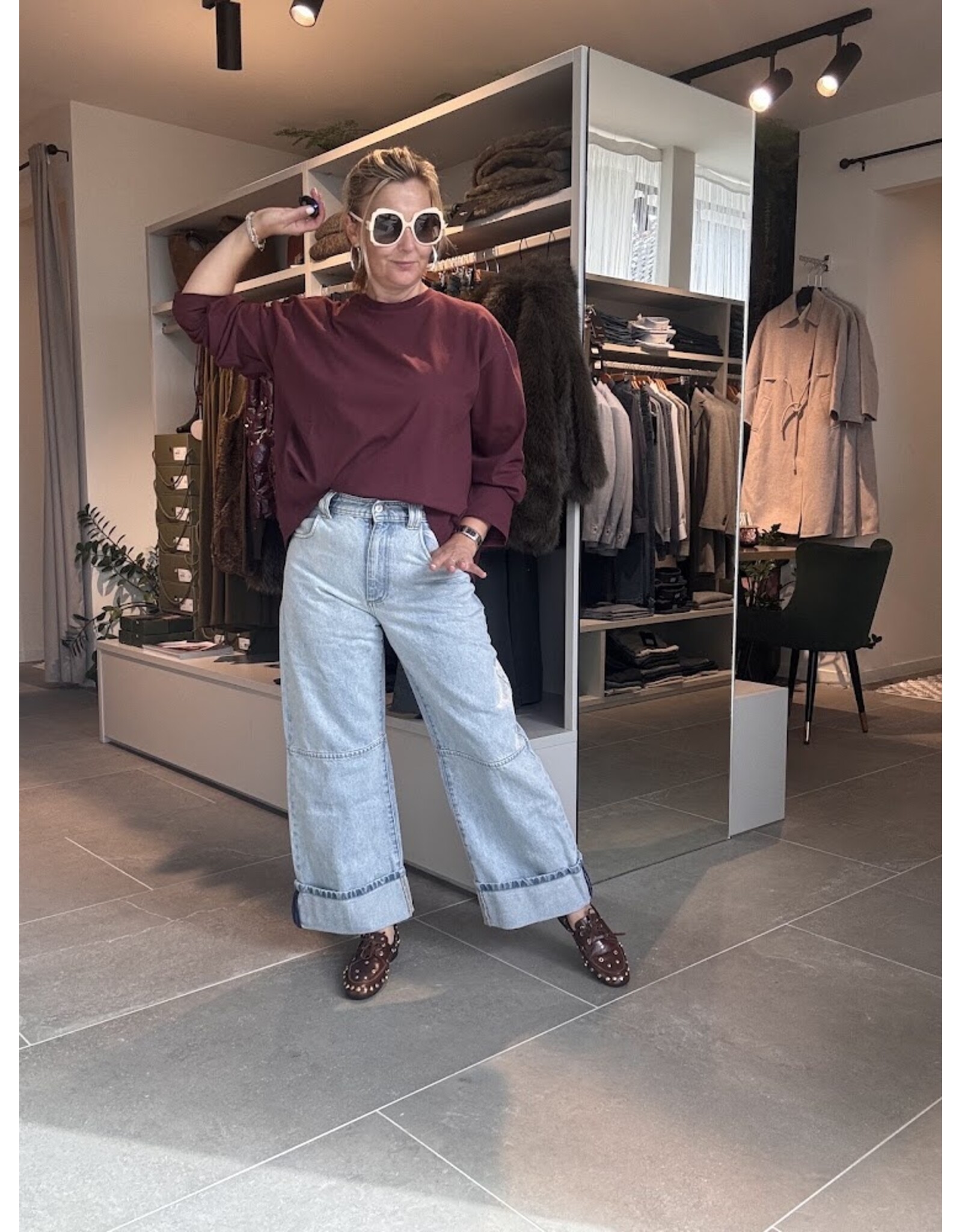 AMANDINE OFFICIAL TW26ULLA01 T-SHIRT BORDEAUX