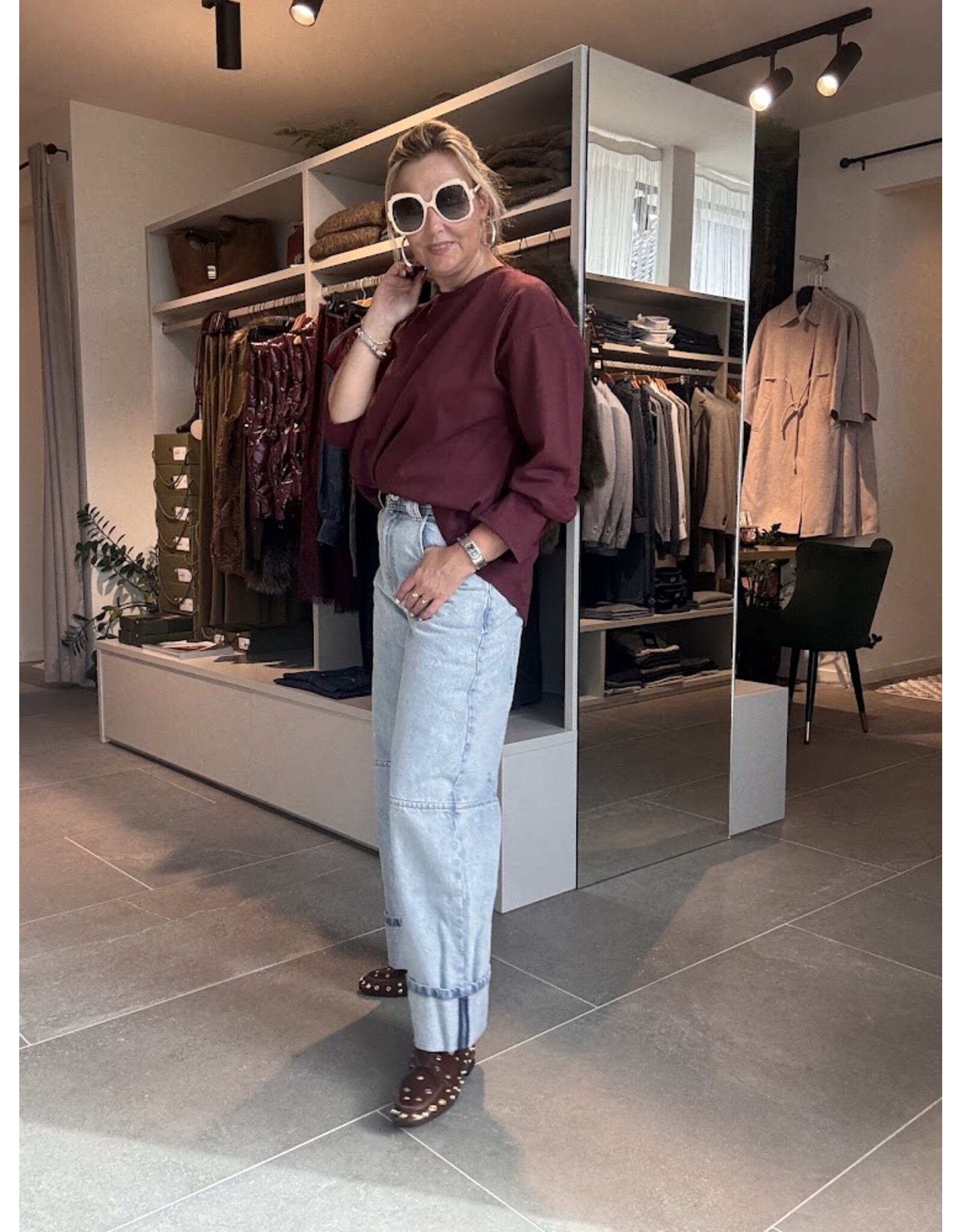 AMANDINE OFFICIAL TW26ULLA01 T-SHIRT BORDEAUX