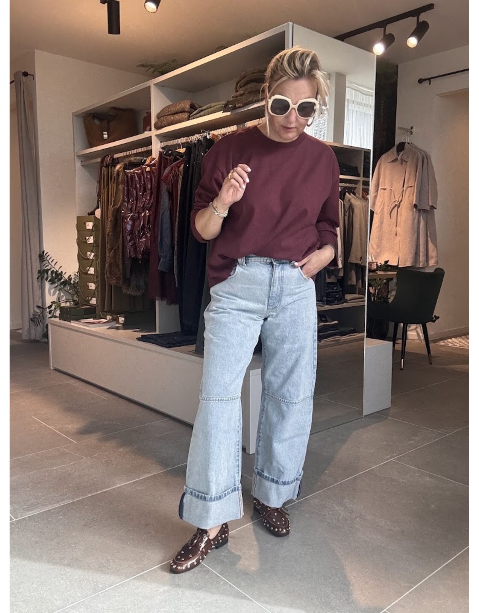 AMANDINE OFFICIAL TW26ULLA01 T-SHIRT BORDEAUX