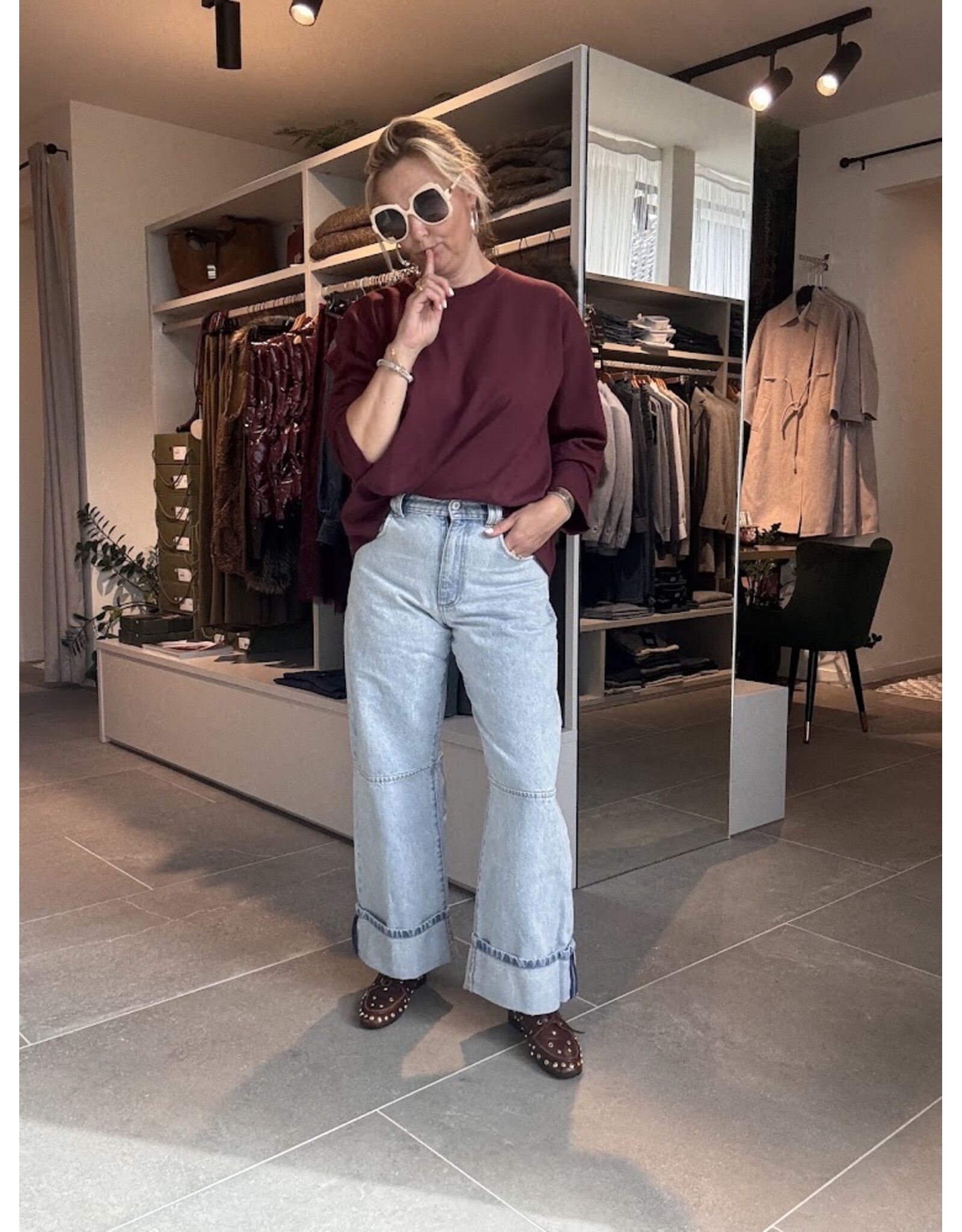 AMANDINE OFFICIAL TW26ULLA01 T-SHIRT BORDEAUX