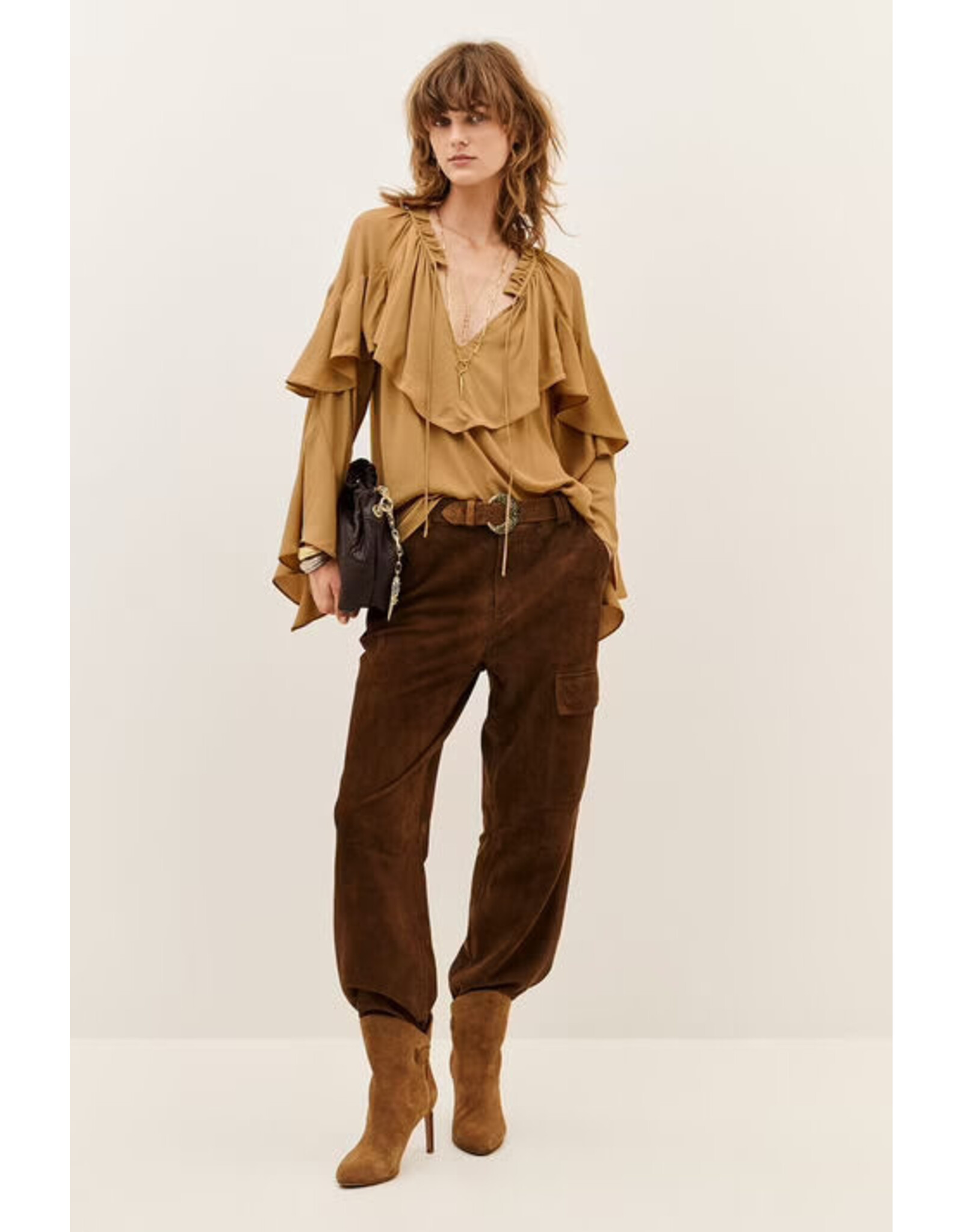 BA&SH BLOUSE BETTY CAMEL