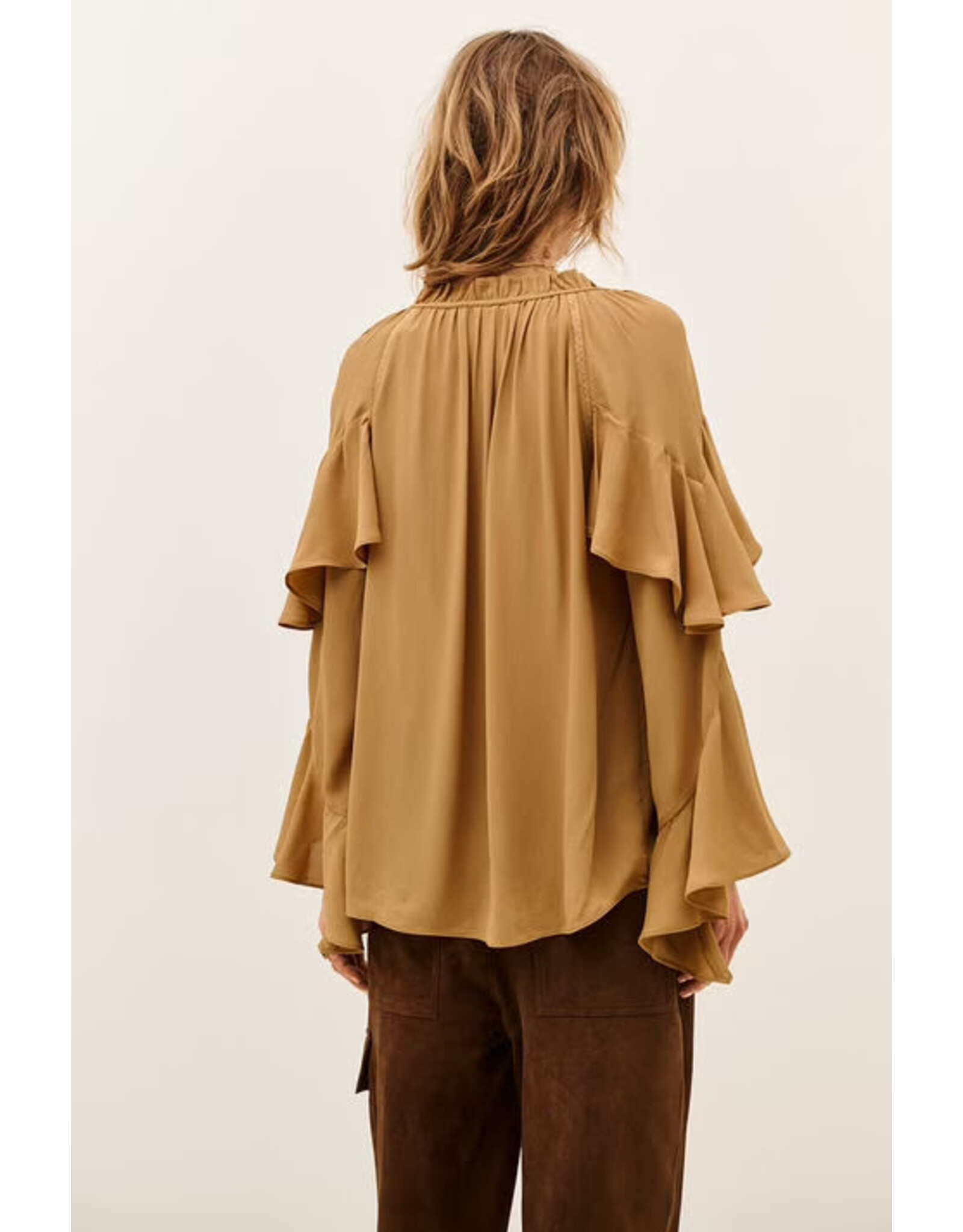 BA&SH BLOUSE BETTY CAMEL