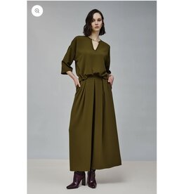 NENETTE 42BB-ESTER PANTALONI CONFEZIONE GAMBA LARGA OLIO