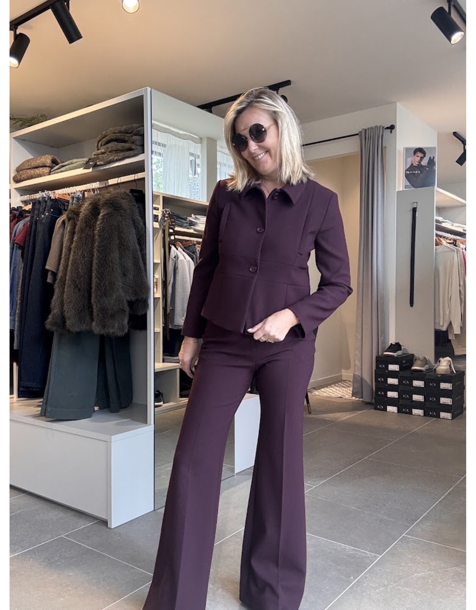 BA&SH VESTE IDELIE GRENAT