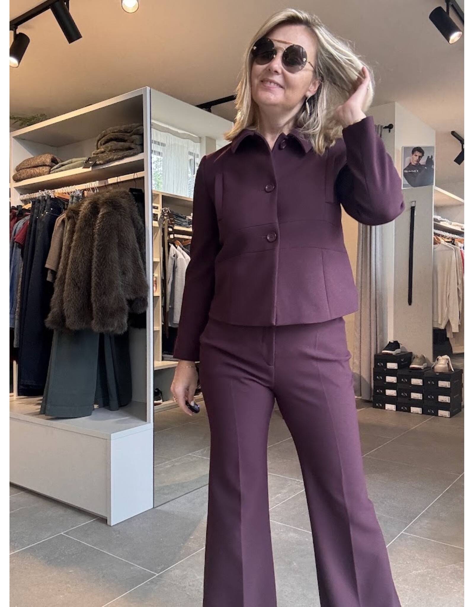 BA&SH VESTE IDELIE GRENAT