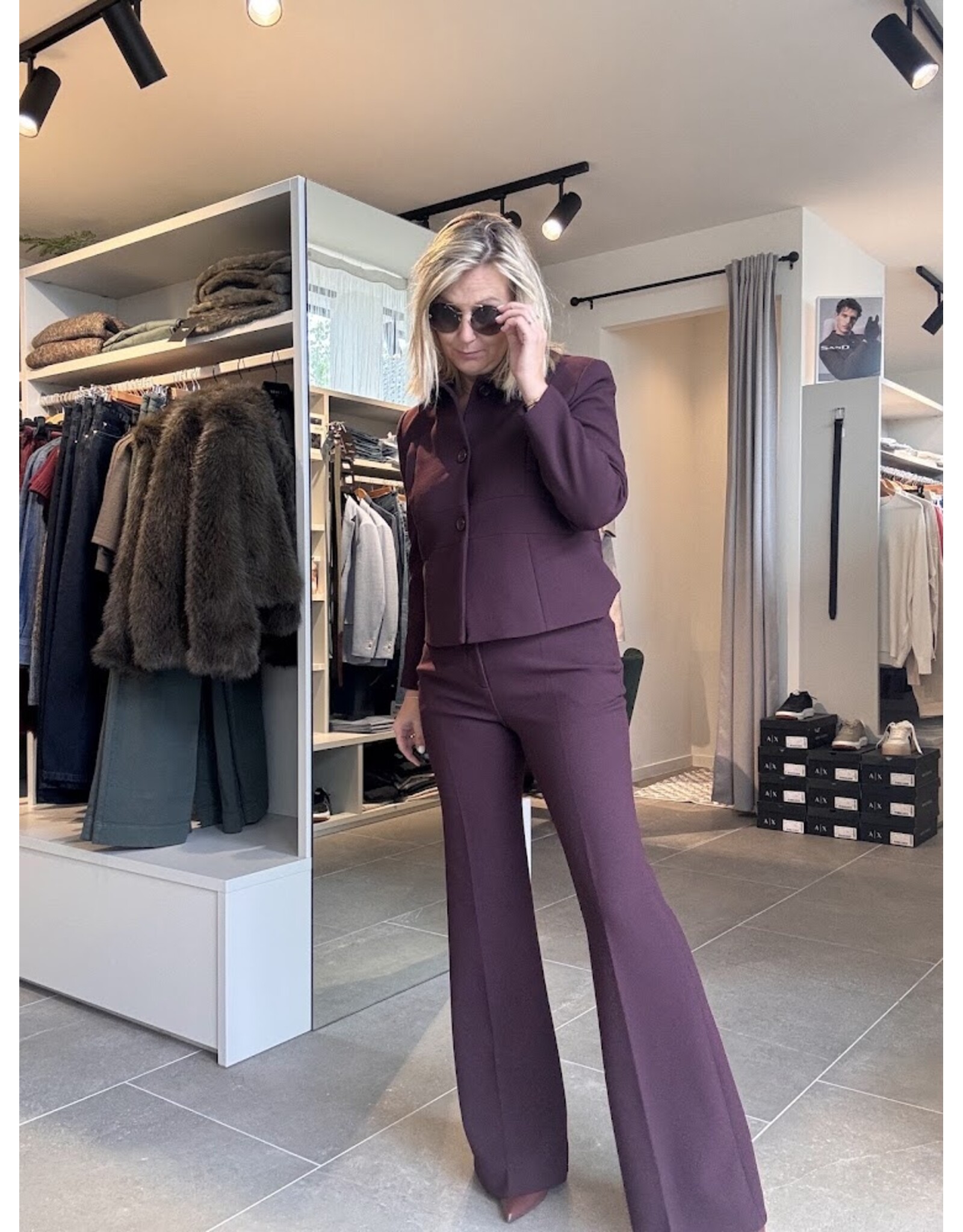 BA&SH VESTE IDELIE GRENAT