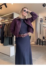 BA&SH JUPE DOHA ENCRE MID LENGTH SKIRT