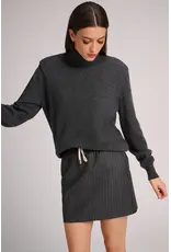 MARCH23 MY SKIRT RIVER DARK GREY PINSTRIPE