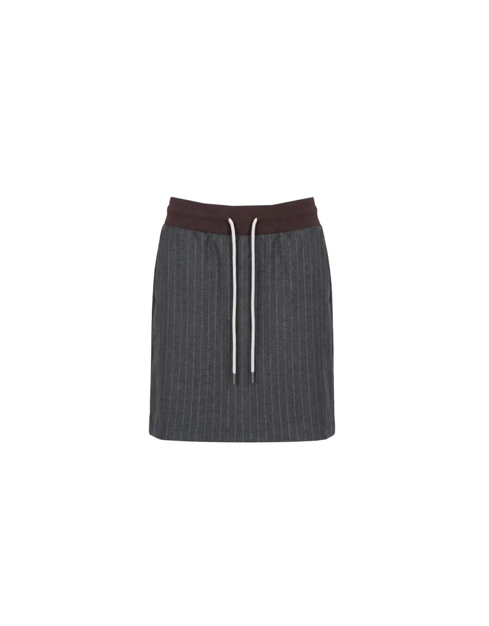 MARCH23 MY SKIRT RIVER DARK GREY PINSTRIPE