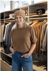 JANICE DAMES TRUI RONDE HALS POFMOUW GEBRUSHED MERINO WOL PEYTON CAMEL